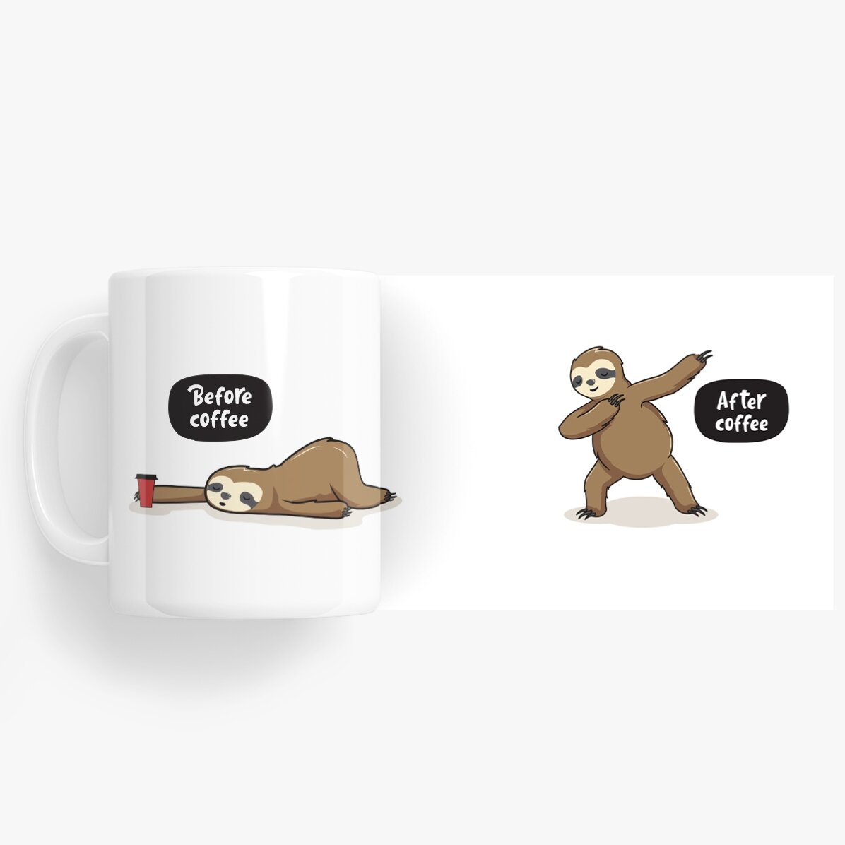 Tazza personalizzata - Prima e dopo il caffè