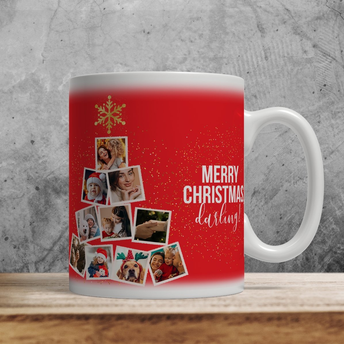 Tazza personalizzata con 10 foto e testo - Ricordi di Natale
