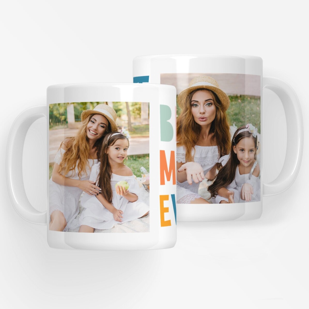 Tazza personalizzata con 2 foto - La mamma migliore di sempre!