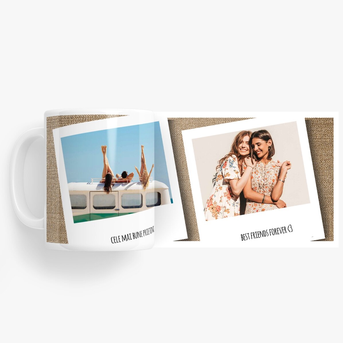 Tazza personalizzata con 2 foto e testo - Ricordi indimenticabili
