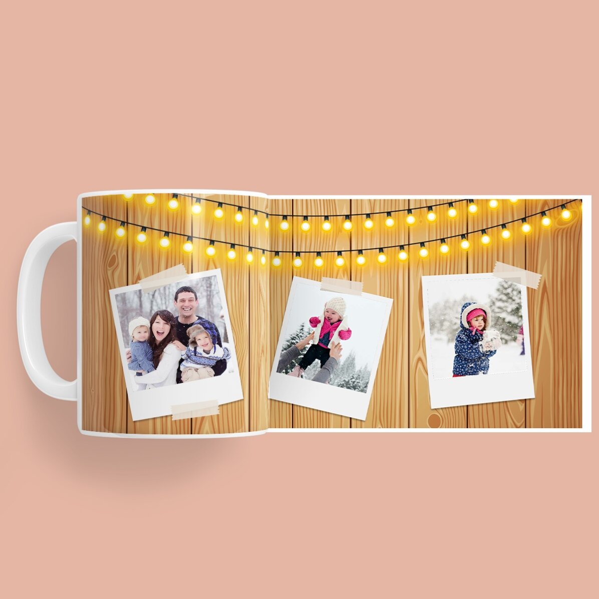 Tazza personalizzata con 3 immagini natalizie