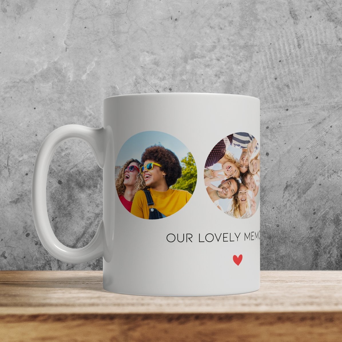 Tazza personalizzata con 3 foto e testo - Ricordi indimenticabili