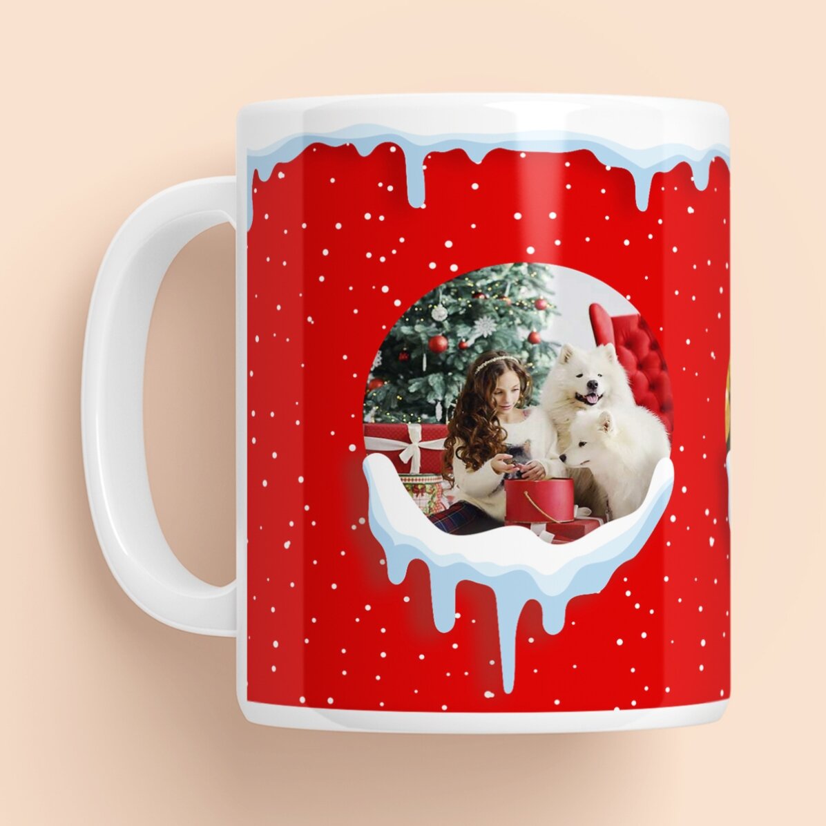 Tazza personalizzata con 3 foto - Neve