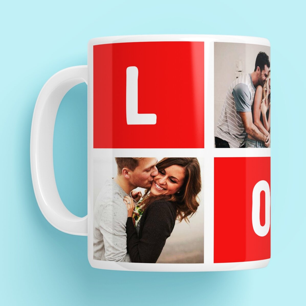 Tazza personalizzata con 4 foto "love"