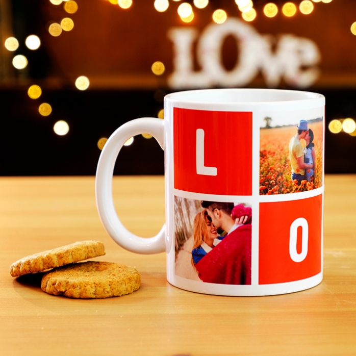 Tazza personalizzata con 4 foto "love"