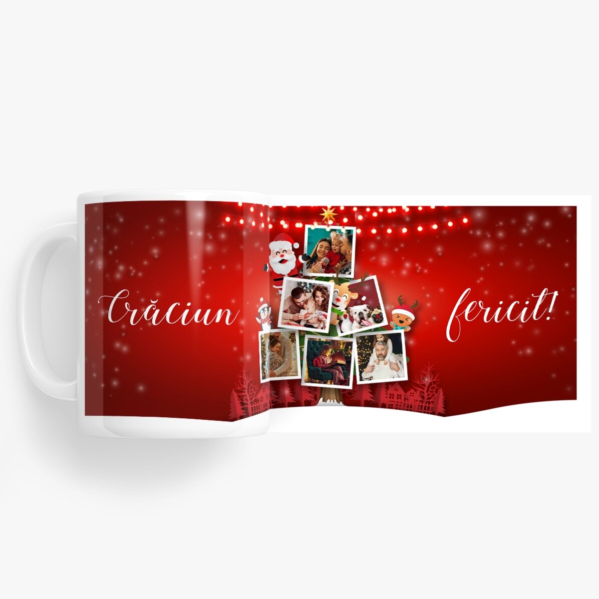 Tazza personalizzata con 5 foto - Gli amici di Babbo Natale