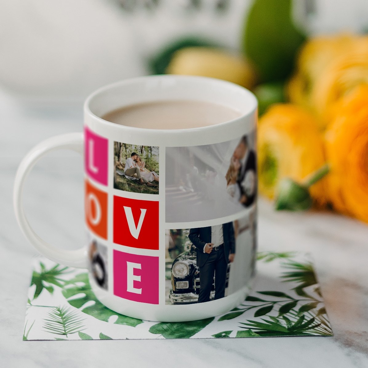 Tazza personalizzata con 6 foto "love"