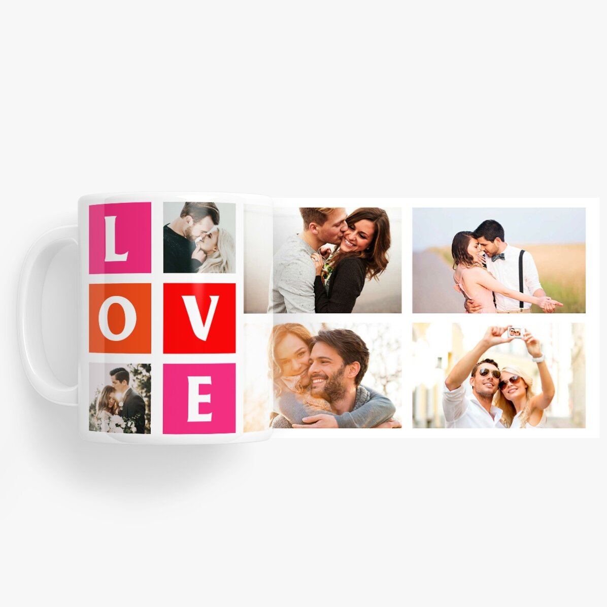 Tazza personalizzata con 6 foto "love"