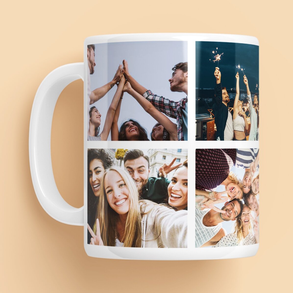 Tazza personalizzata con 6 foto e un messaggio