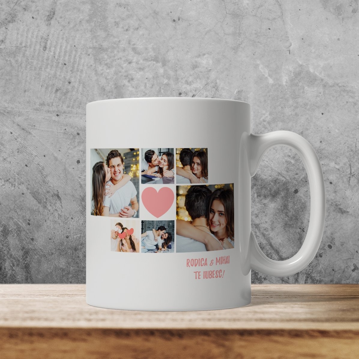 Tazza personalizzata con 6 foto e testo - Momenti di coppia