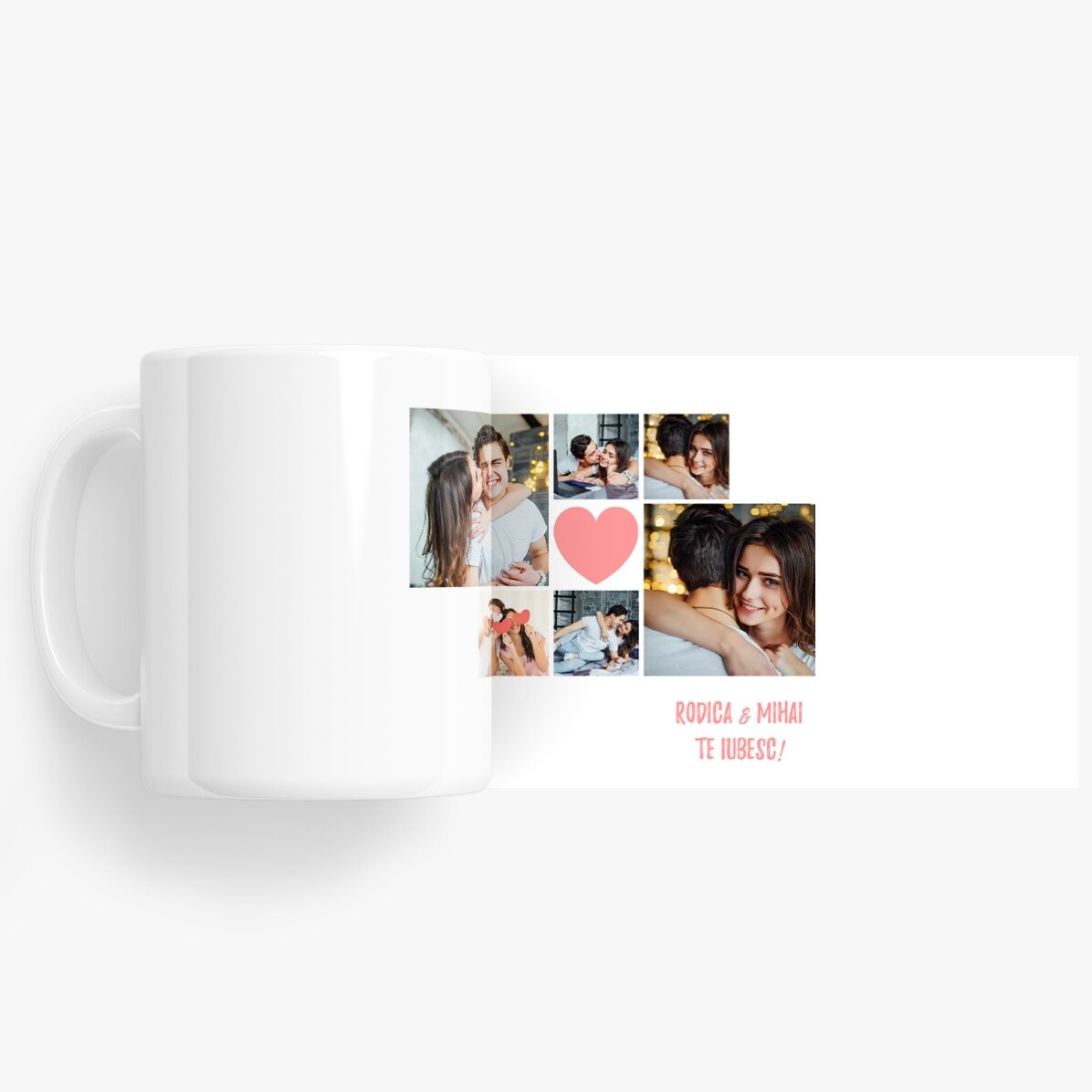 Tazza personalizzata con 6 foto e testo - Momenti di coppia