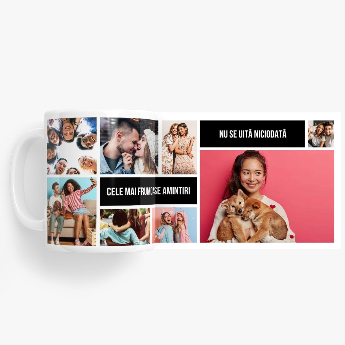 Tazza personalizzata con 8 foto e testo - I ricordi più belli