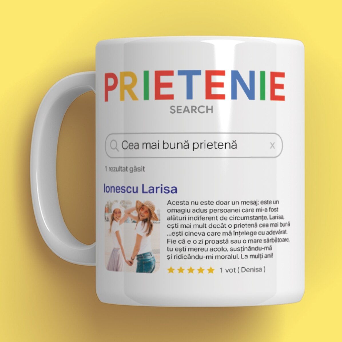 Tazza personalizzata con 9 foto e testo - Ricerca