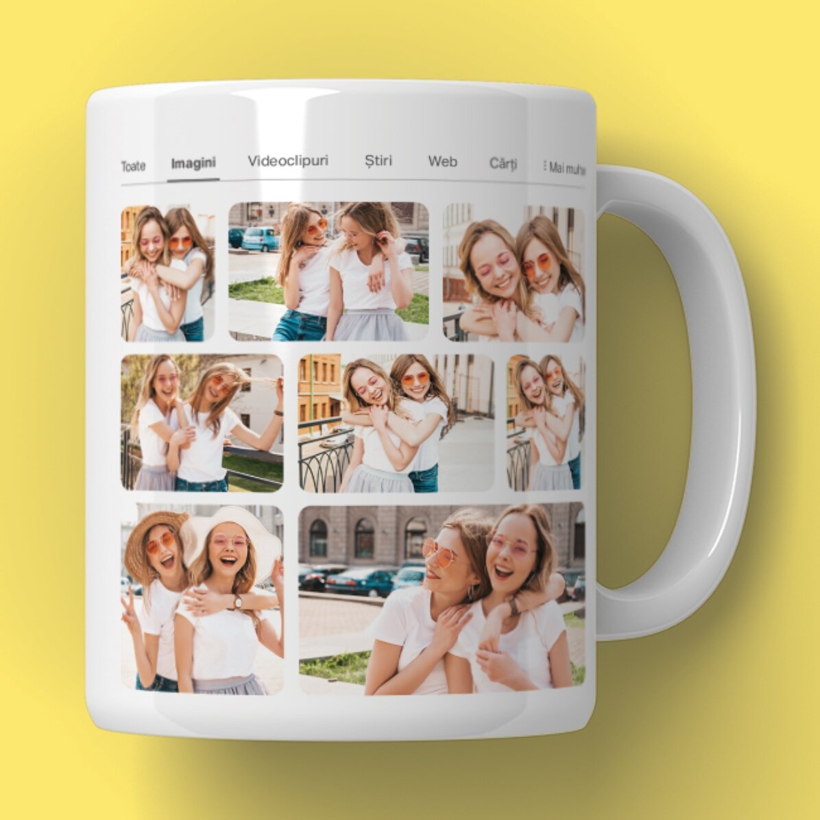 Tazza personalizzata con 9 foto e testo - Ricerca