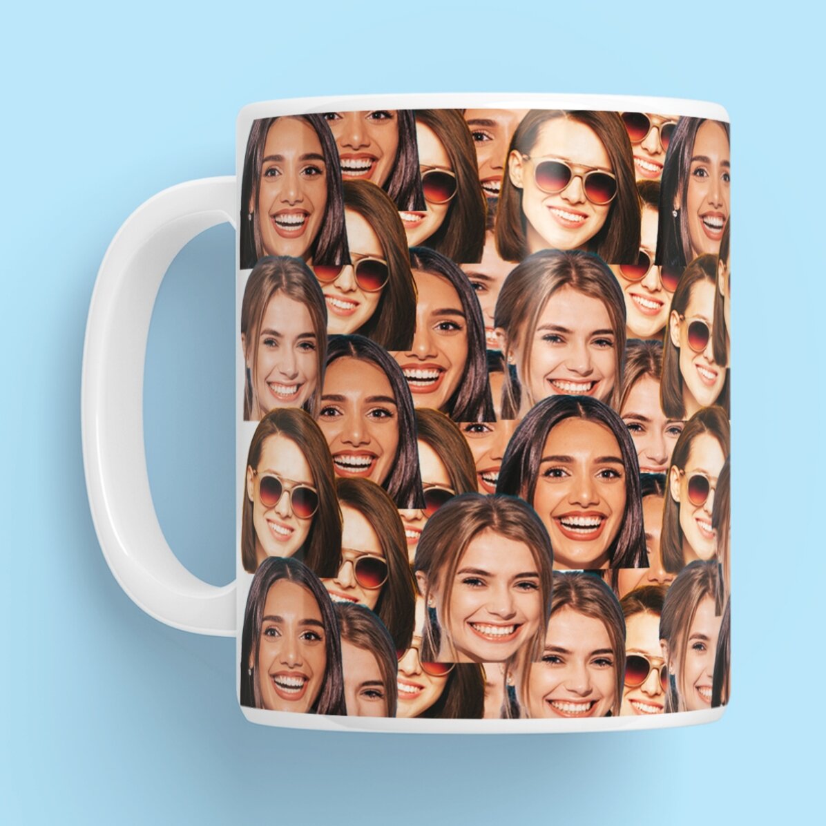 Tazza personalizzata con collage di 3 foto