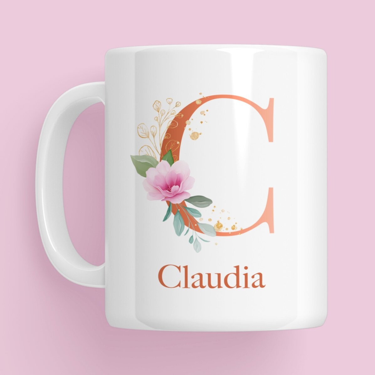 Tazza personalizzata con iniziale, nome e foto