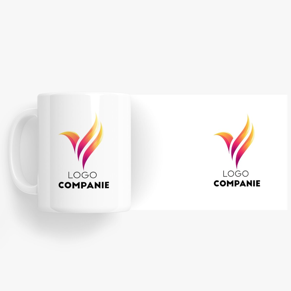 Tazza personalizzata con logo su entrambi i lati