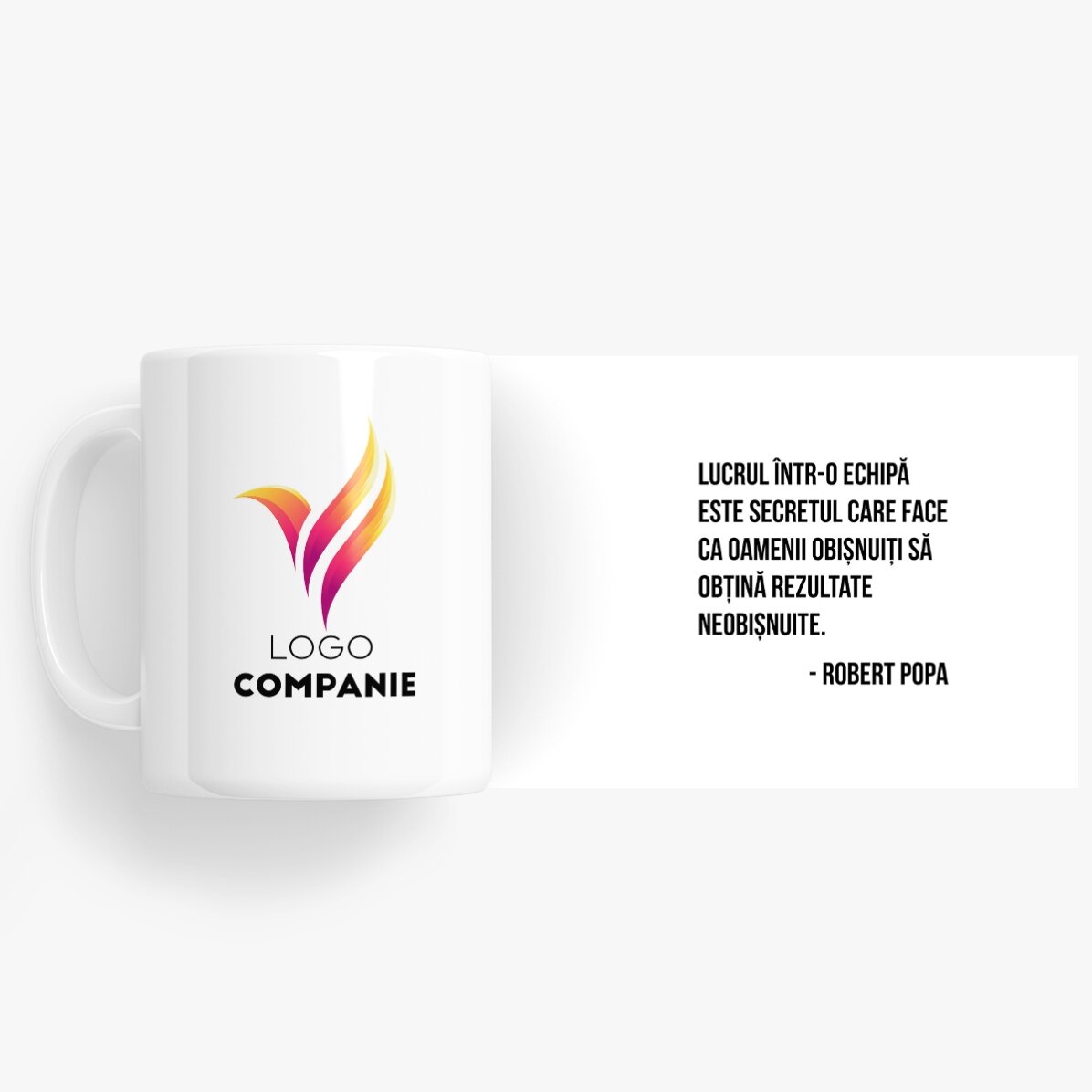 Tazza personalizzata con logo e testo