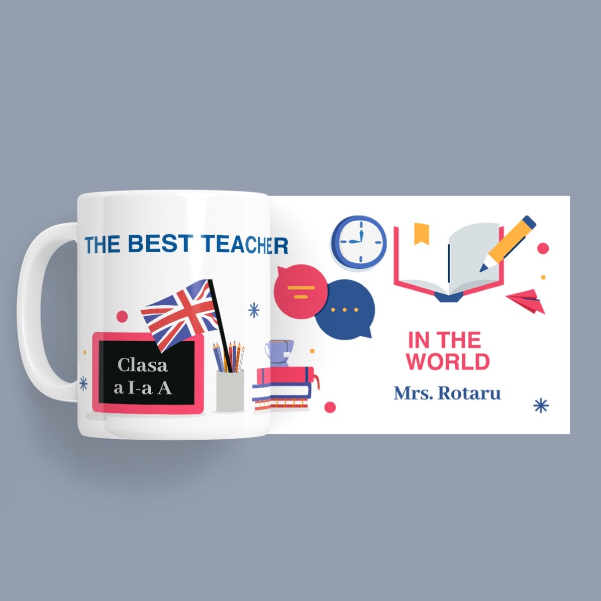Tazza personalizzata con messaggio - Insegnante di inglese