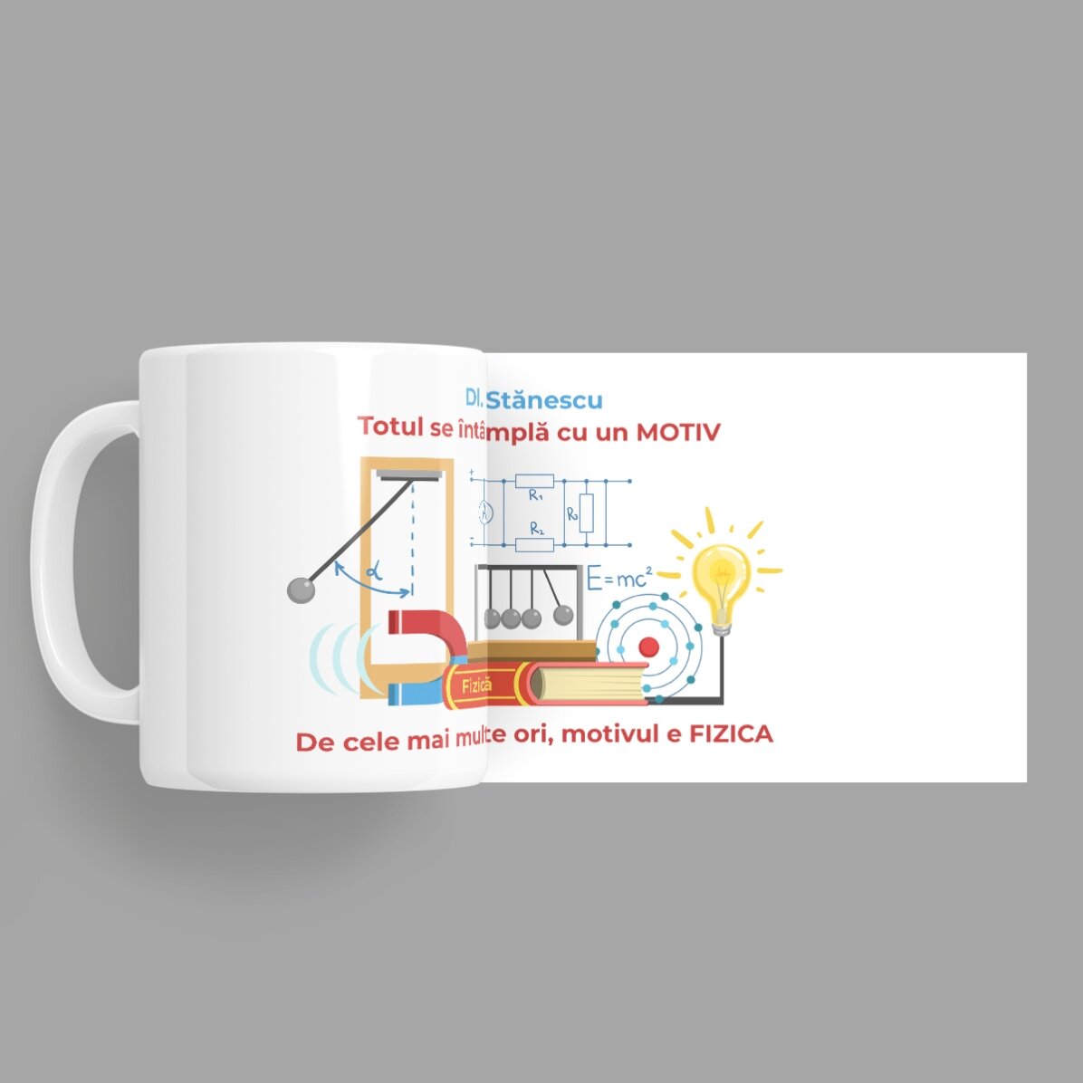Tazza personalizzata con messaggio - Insegnante di fisica