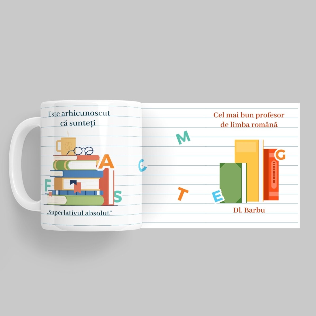 Tazza personalizzata con messaggio - Insegnante di rumeno