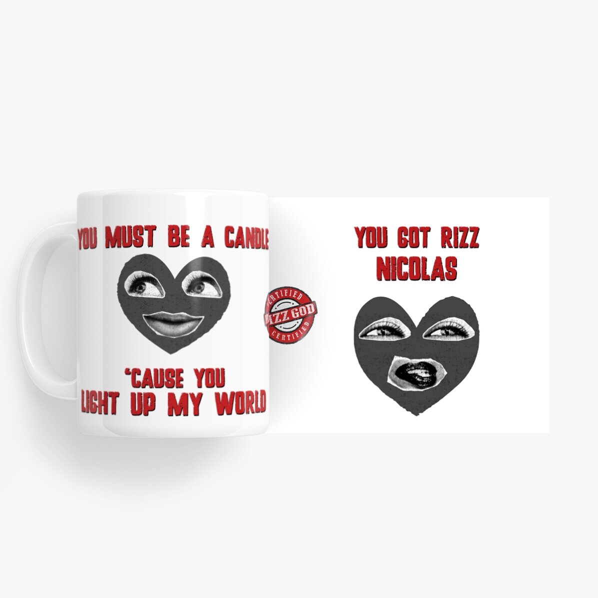 Tazza personalizzata con messaggio - Rizzler Boyfriend