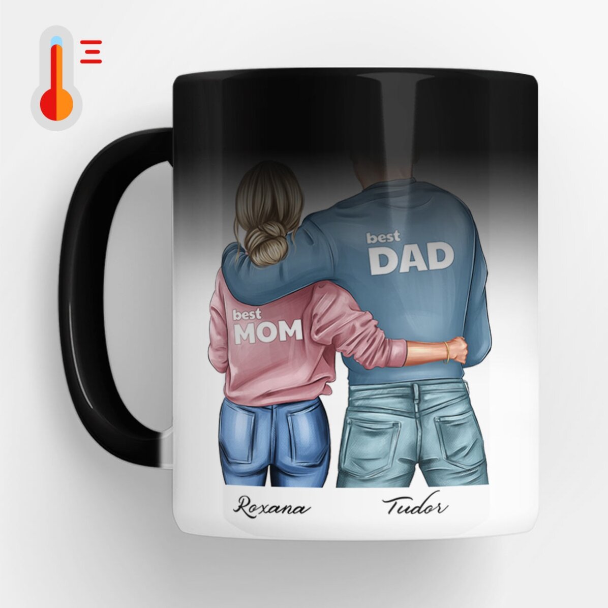 Tazza personalizzata con nome - Mamma e papà