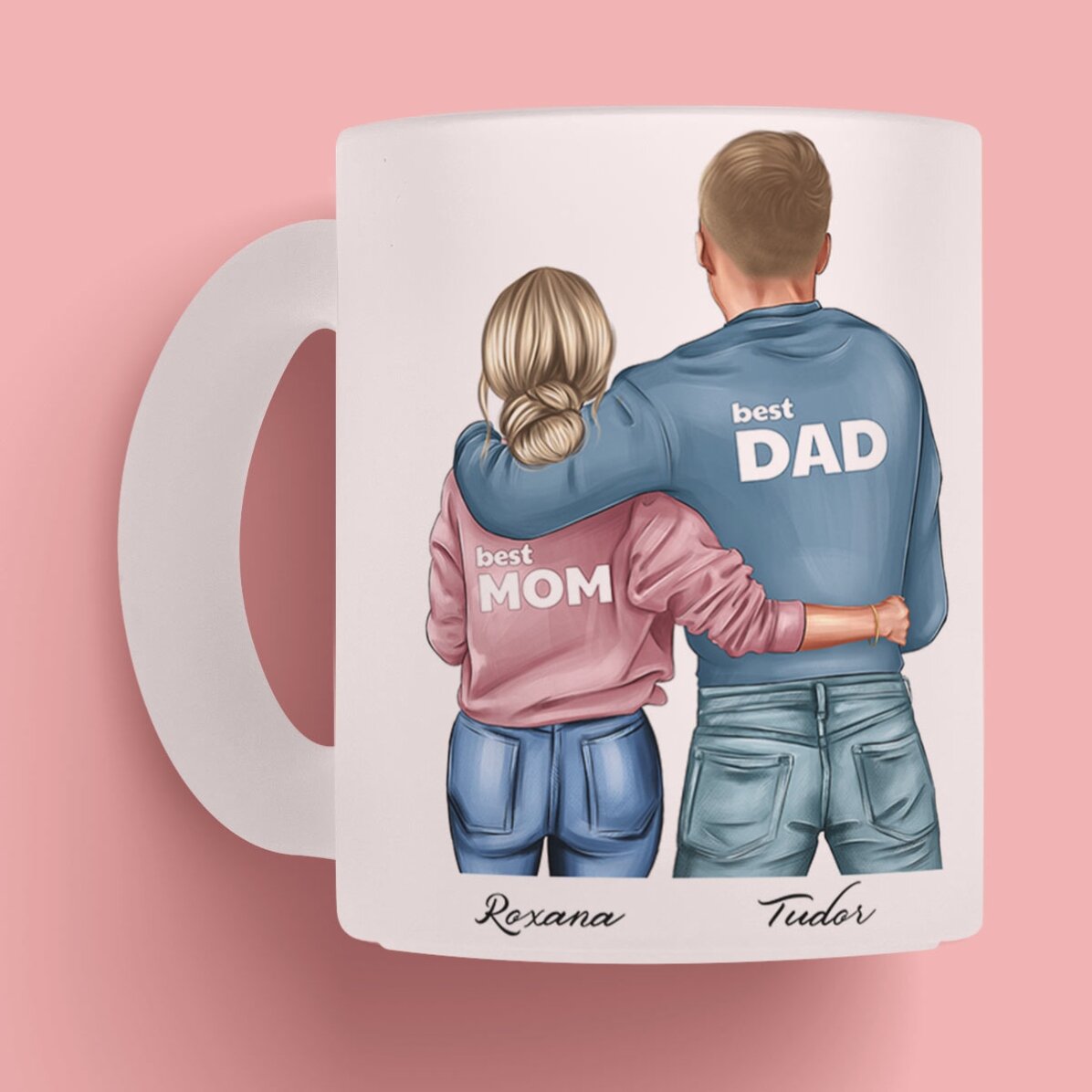 Tazza personalizzata con nome - Mamma e papà