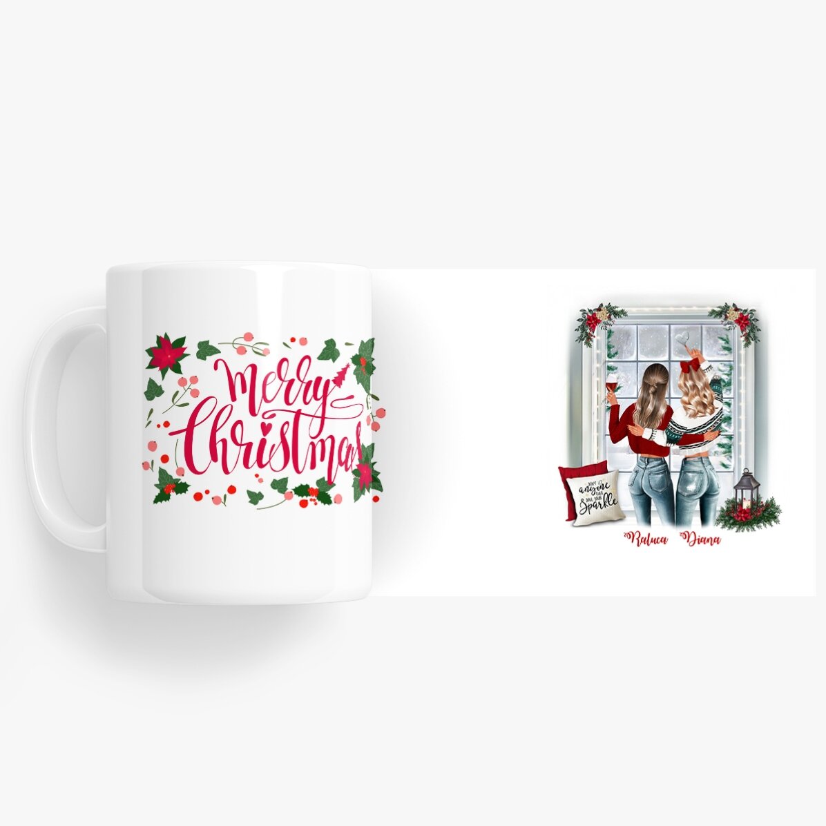 Tazza personalizzata con nome per gli amici - Buon Natale