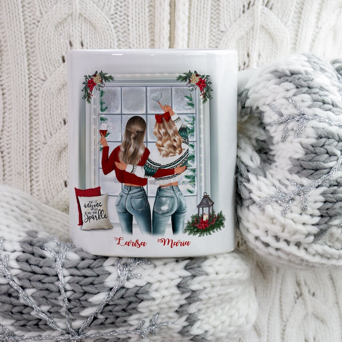 Tazza personalizzata con nome per gli amici - Buon Natale