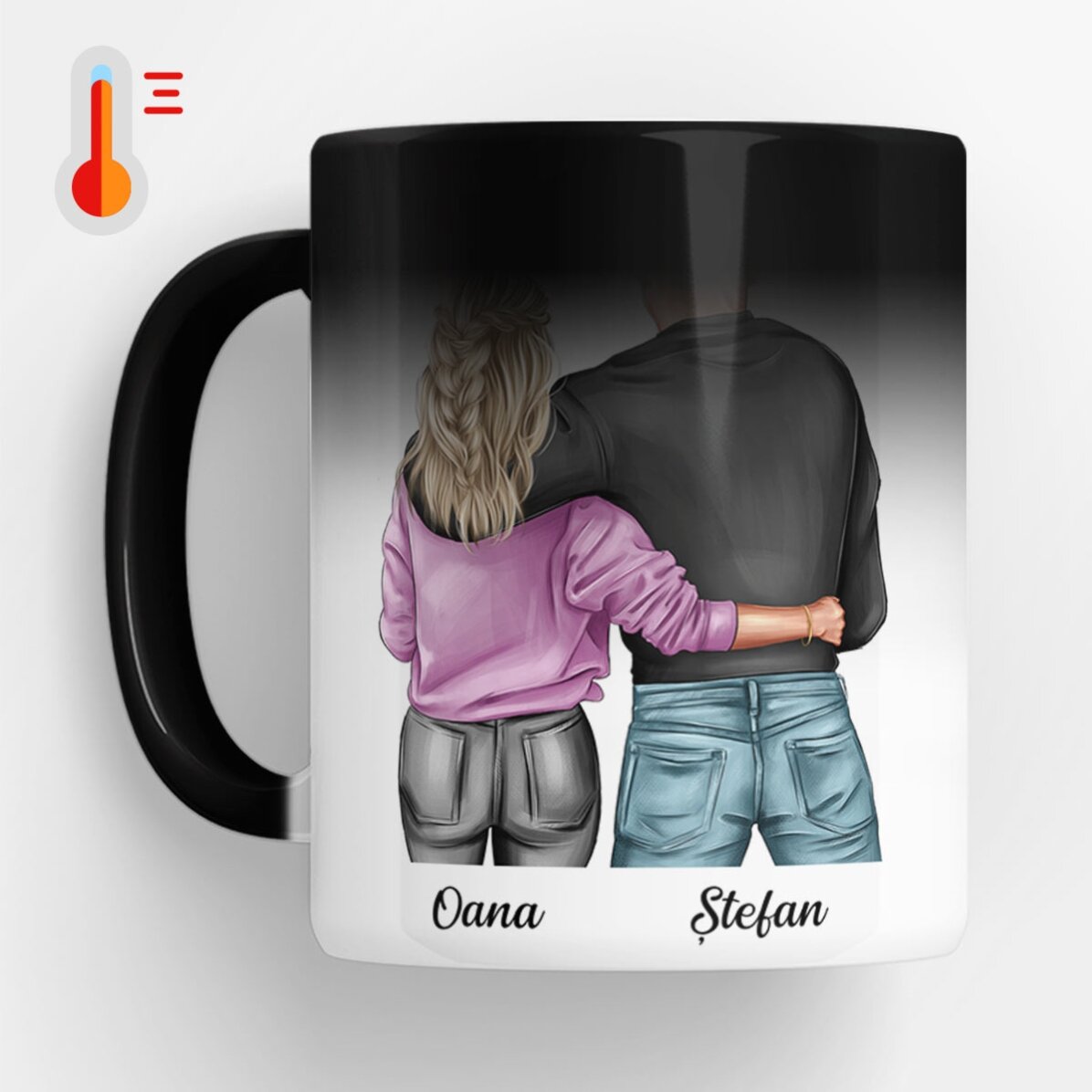 Tazza personalizzata con nome e messaggio - Coppia