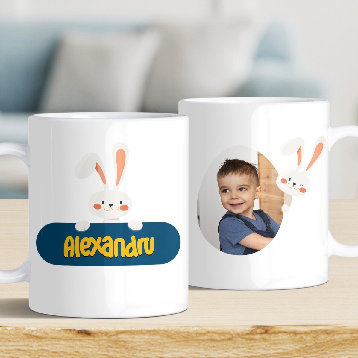 Tazza personalizzata con nome e foto - Coniglietta