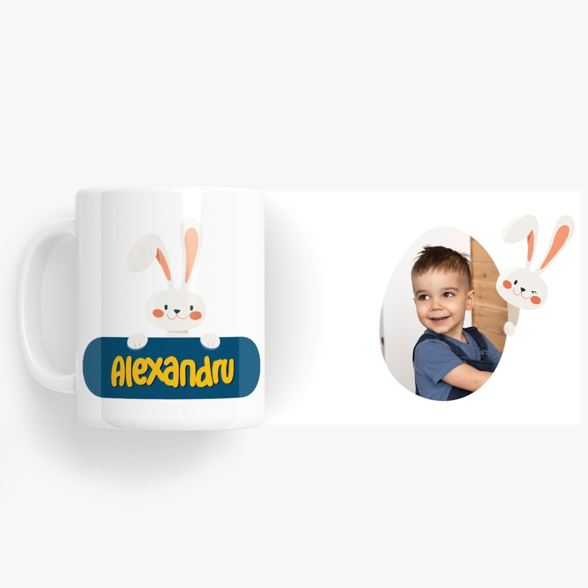 Tazza personalizzata con nome e foto - Coniglietta