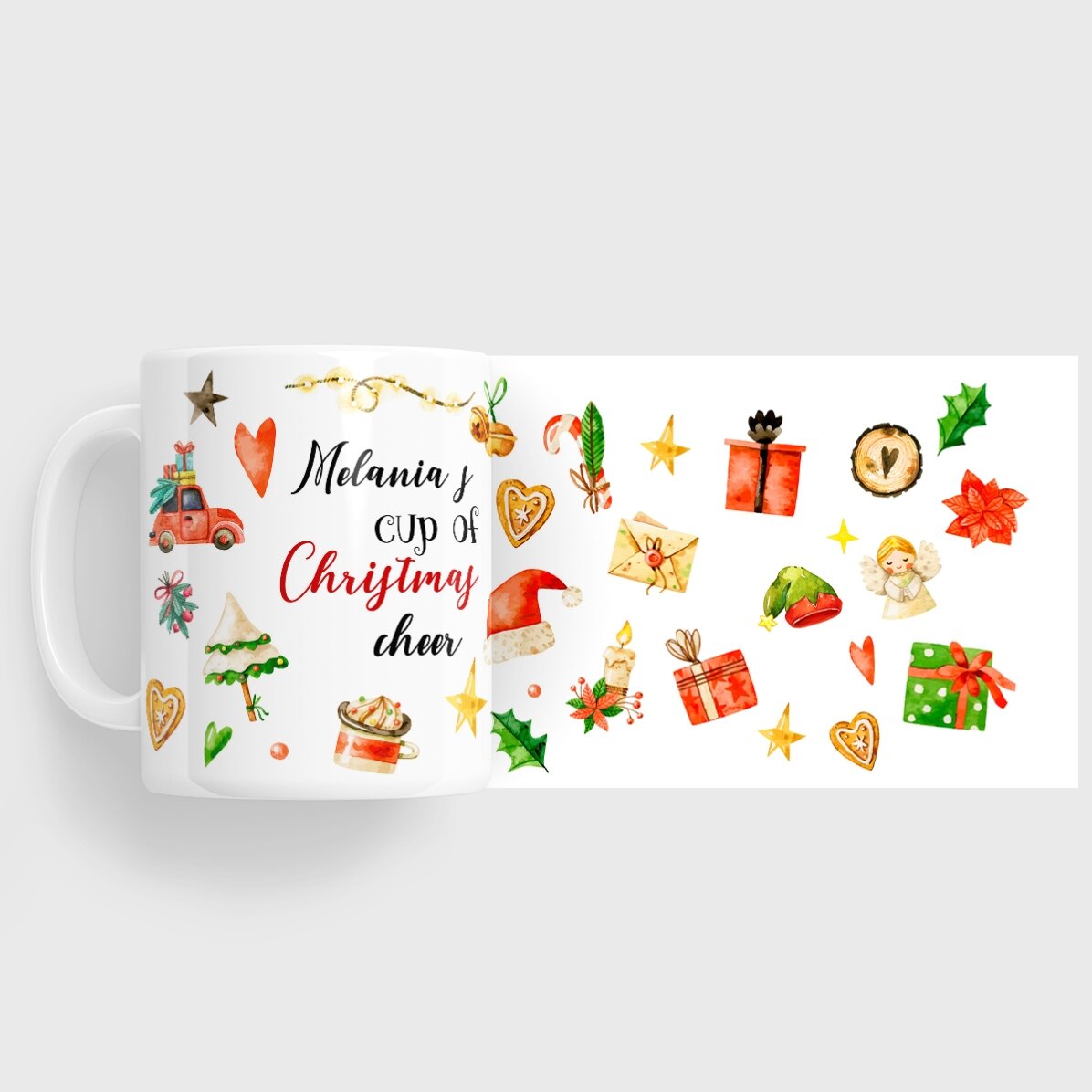 Tazza personalizzata con il tuo nome - Christmas Cheer