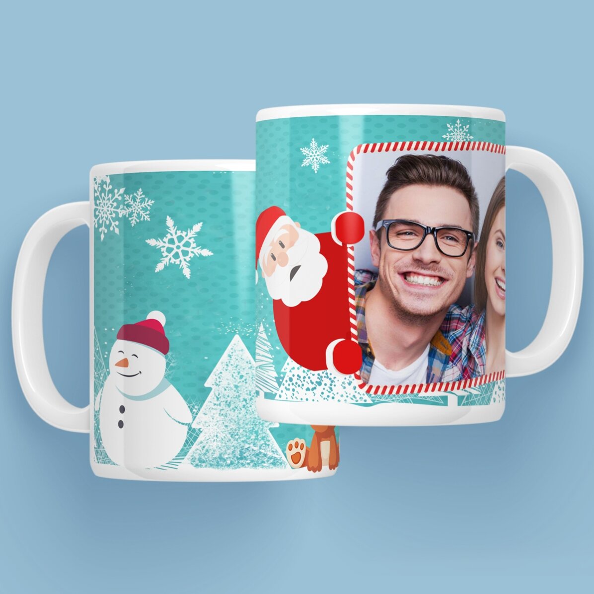 Tazza personalizzata con una foto natalizia