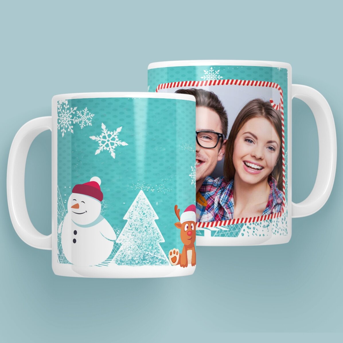 Tazza personalizzata con una foto natalizia