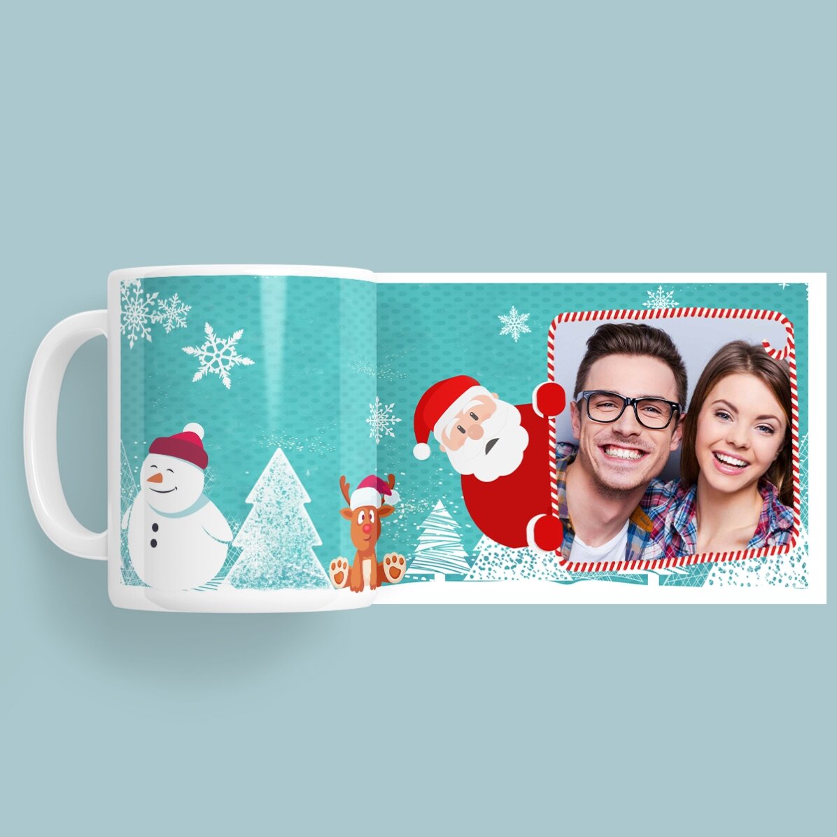 Tazza personalizzata con una foto natalizia