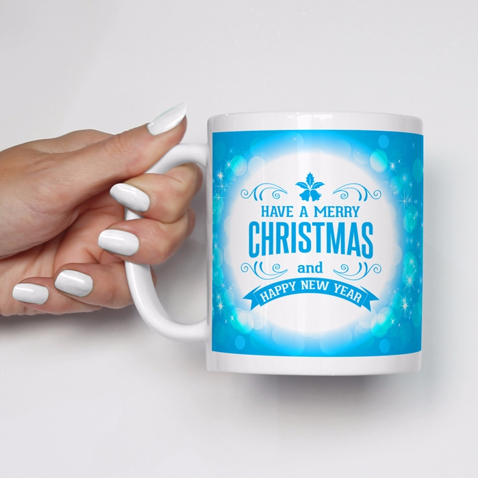 Tazza personalizzata con una foto - Buon Natale e Felice Anno Nuovo