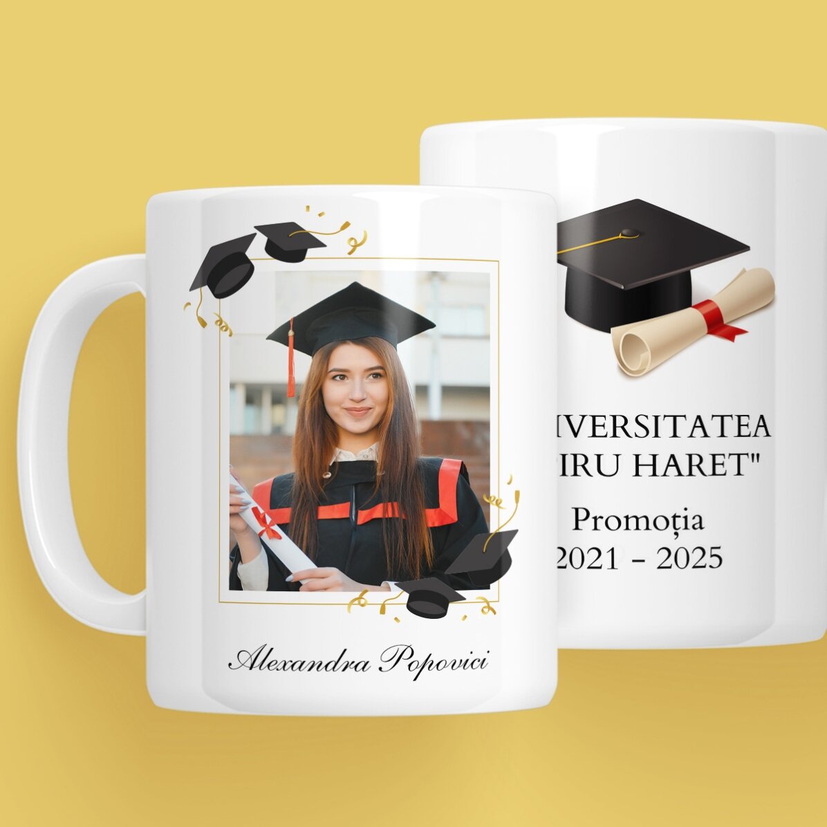 Tazza personalizzata con foto e testo - Laurea