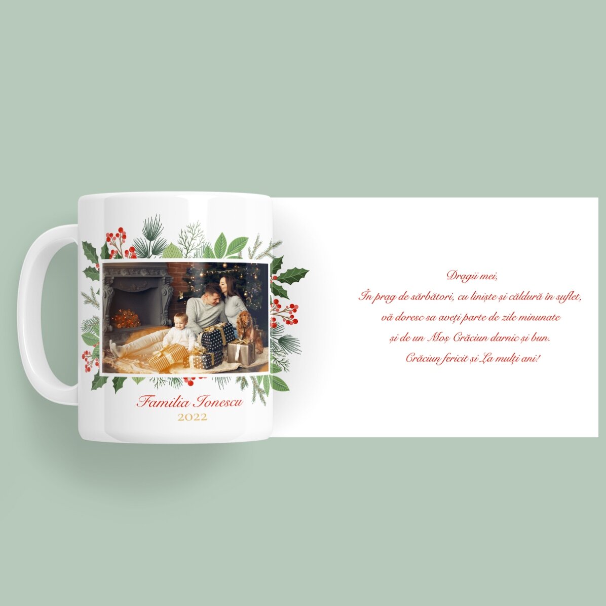Tazza personalizzata con foto e testo - Buon Natale!