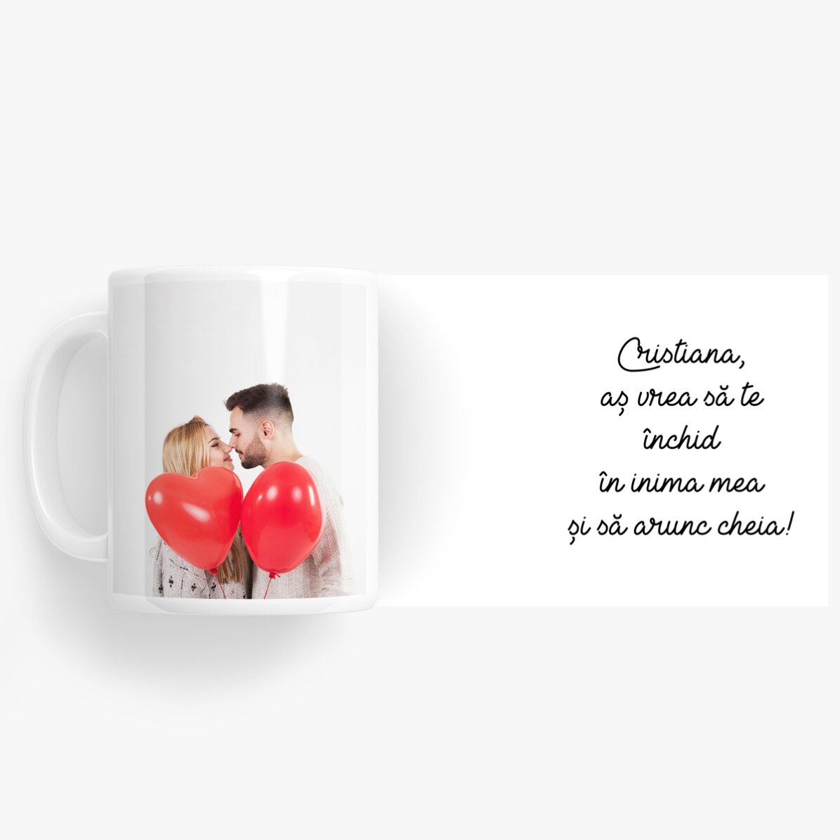 Tazza personalizzata con una foto e una scritta
