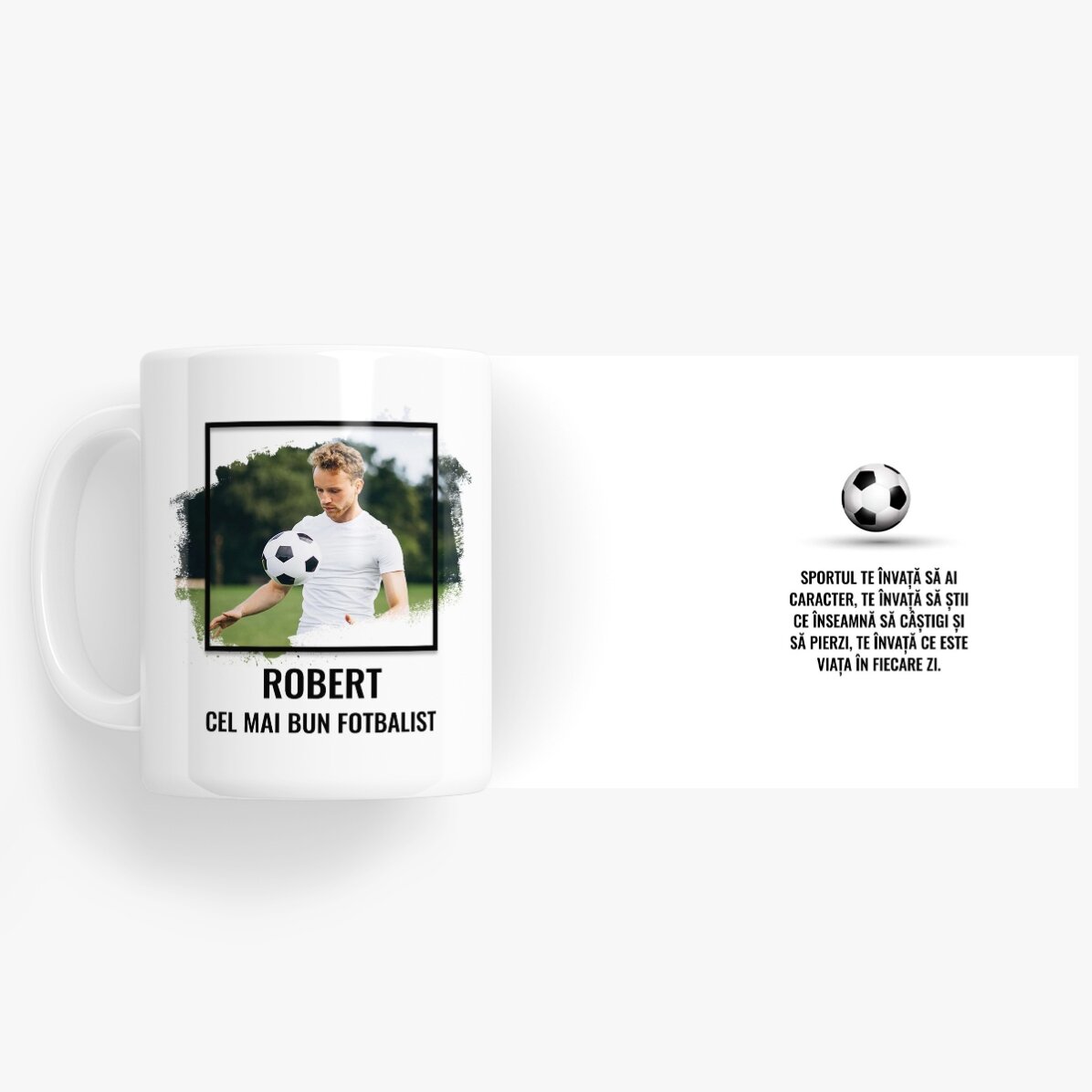 Tazza personalizzata con foto e testo - CALCIO