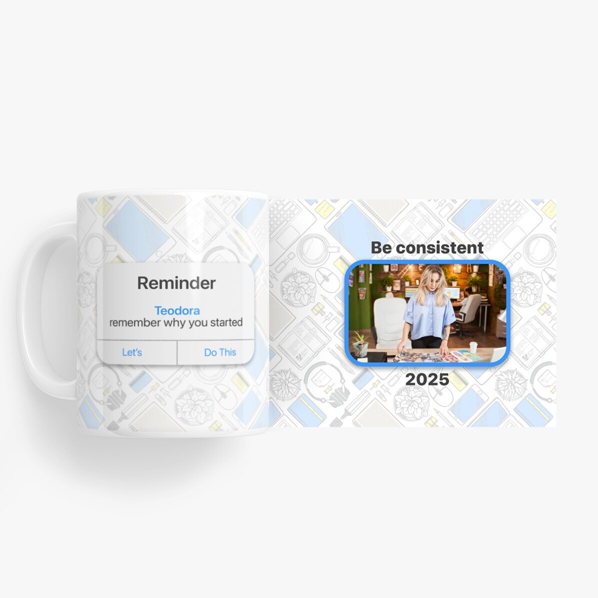 Tazza personalizzata con foto e testo - Promemoria