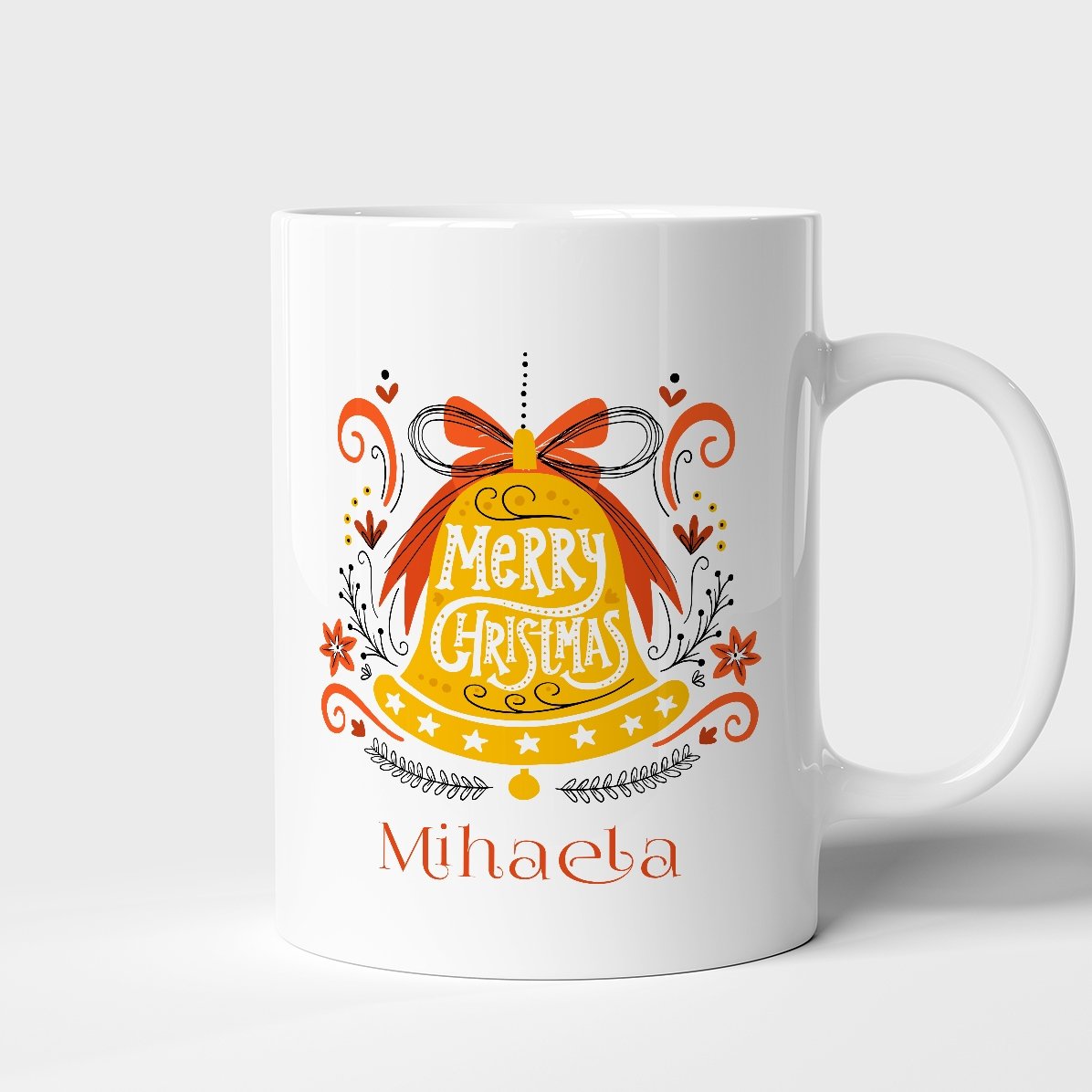 Tazza personalizzata con scritta - Campanella "Merry Christmas"
