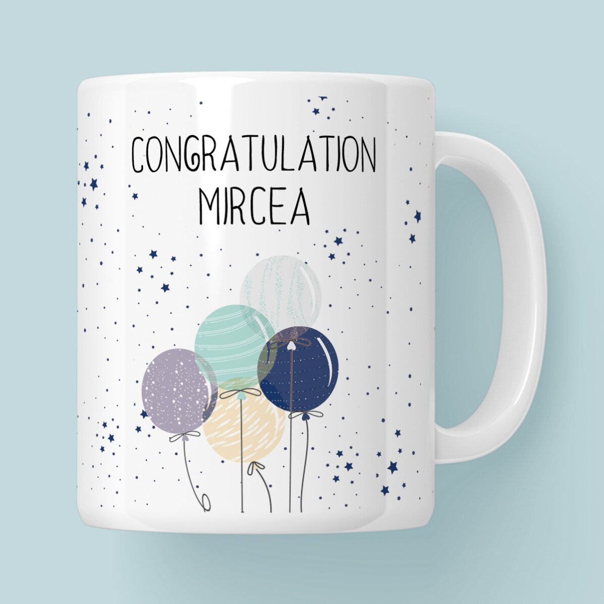 Tazza personalizzata con scritta - Palloncini colorati