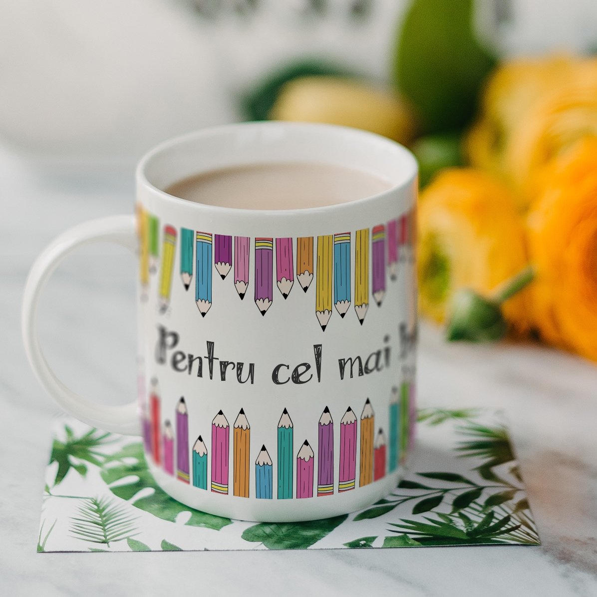Tazza personalizzata con scritta - Matite colorate