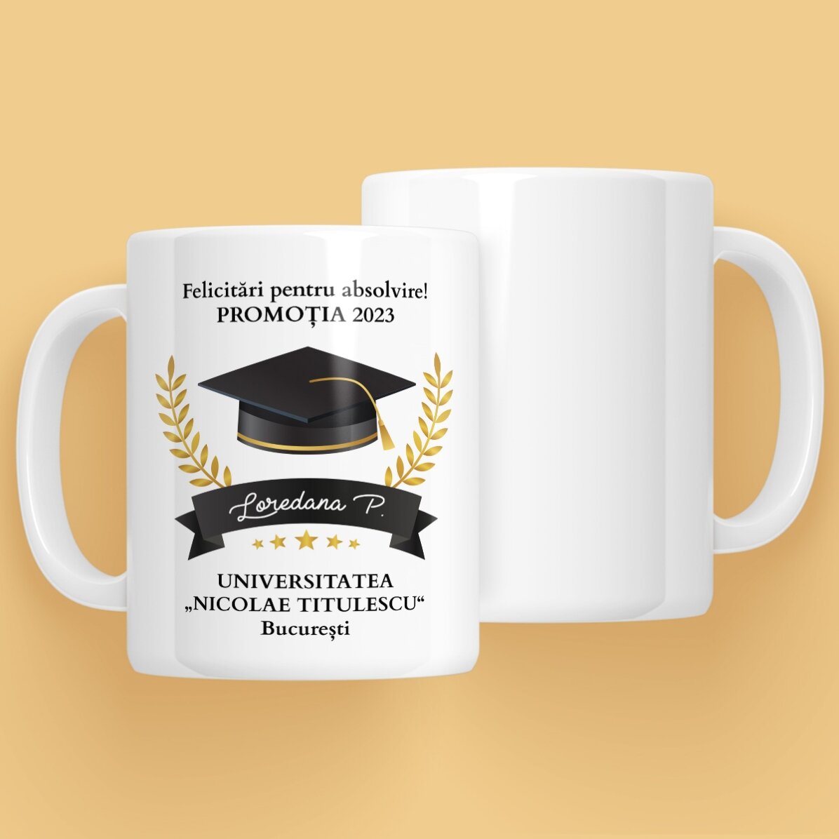 Tazza personalizzata con scritta - Auguri per la laurea