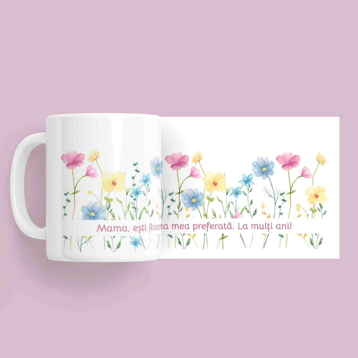 Tazza personalizzata con scritta - Flowers