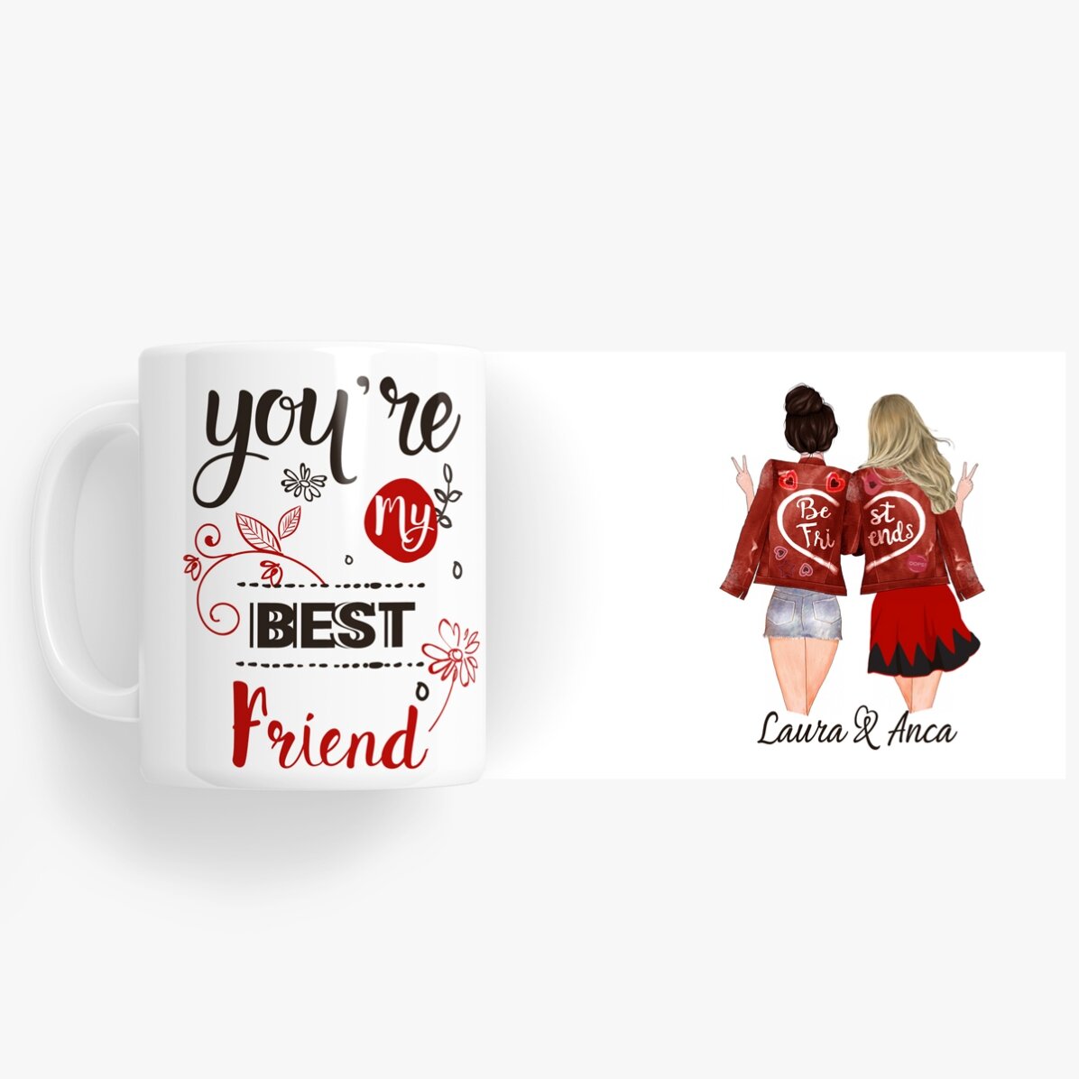 Tazza personalizzata con scritta - Friends forever