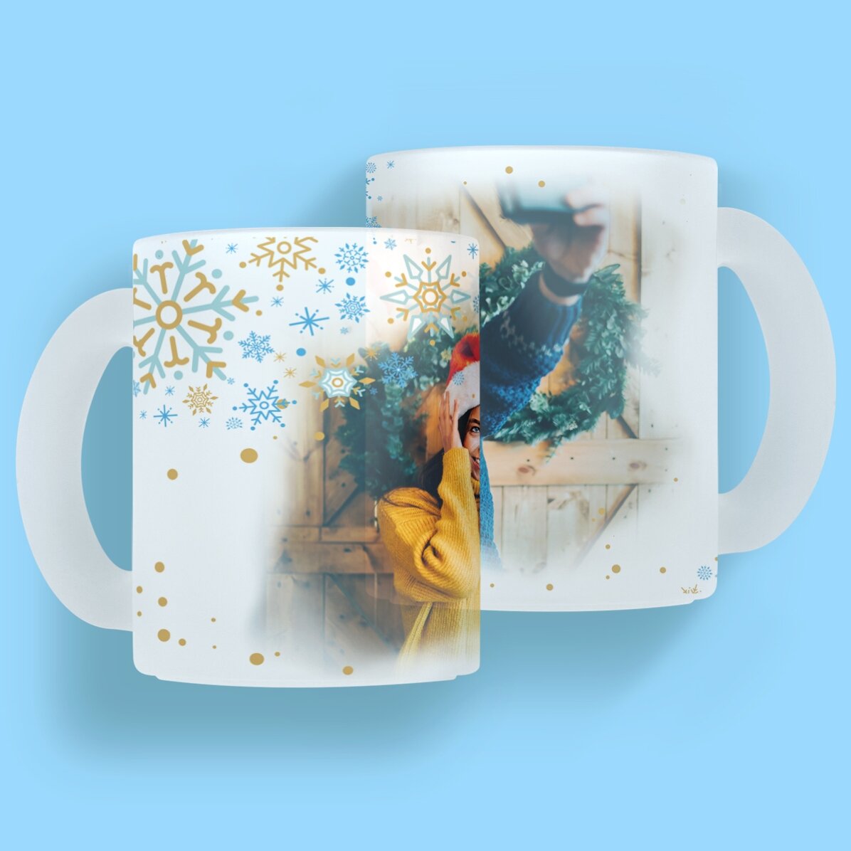 Bicchiere in vetro opaco personalizzato con scritta - Frosted